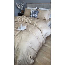 Комплект постільної білизни Tiara Beige, Сатин Жаккард, ТМ Комфорт-текстиль