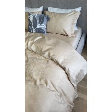 Комплект постільної білизни Tiara Beige, Сатин Жаккард, ТМ Комфорт-текстиль