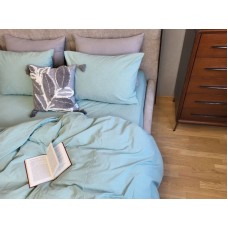 Комплект постільної білизни Варена бавовна, Cyan Washed Cotton W1291 Комплект постільної білизни Варена бавовна, Cyan Washed Cotton W1291