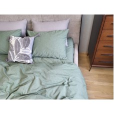 Комплект постільної білизни Варена бавовна, Forest Green Washed Cotton W1151 Комплект постільної білизни Варена бавовна, Forest Green Washed Cotton W1151