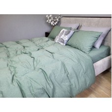 Комплект постільної білизни Варена бавовна, Forest Green Washed Cotton W1151 Комплект постільної білизни Варена бавовна, Forest Green Washed Cotton W1151