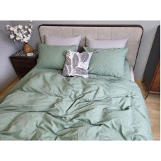 Комплект постільної білизни Варена бавовна, Forest Green Washed Cotton W1151 Комплект постільної білизни Варена бавовна, Forest Green Washed Cotton W1151