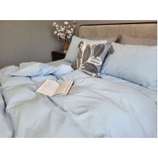 Комплект постільної білизни Варена бавовна, Sky Blue Washed Cotton W1281 Комплект постільної білизни Варена бавовна, Sky Blue Washed Cotton W1281