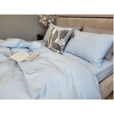 Комплект постільної білизни Варена бавовна, Sky Blue Washed Cotton W1281 Комплект постільної білизни Варена бавовна, Sky Blue Washed Cotton W1281