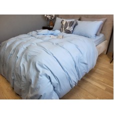 Комплект постільної білизни Варена бавовна, Sky Blue Washed Cotton W1281 Комплект постільної білизни Варена бавовна, Sky Blue Washed Cotton W1281
