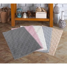 Килимок для нiг Gursan Cotton 50 x 80 бавовняний поштучно Stripe сірий