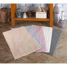Килимок для нiг Gursan Cotton 50 x 80 бавовняний поштучно Stripe сірий