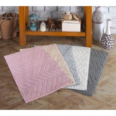 Килимок для нiг Gursan Cotton 50 x 80 бавовняний поштучно Stripe сірий