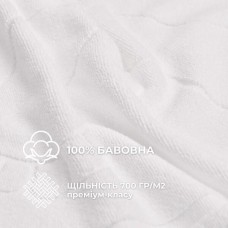 Килимок для ніг у ванну кімнату, 50 x 70 см, щільність 700 г/м2, білий з ніжками, ТМ IDEIA