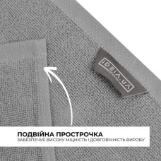 Килимок для ніг у ванну кімнату, 50 x 70 см, щільність 700 г/м2, сірий з ніжками, ТМ IDEIA