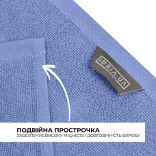 Килимок для ніг у ванну кімнату, 50 x 70 см, щільність 700 г/м2, синій з ніжками, ТМ IDEIA