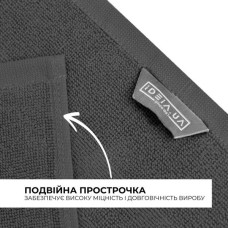 Килимок для ніг у ванну кімнату, 50 x 70 см, щільність 700 г/м2, темно-сірий з ніжками, ТМ IDEIA