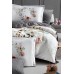 Комплект постільної білизни La Romano 300TC Premium Floral Grey, сатин, євро