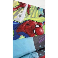 Комплект постільної білизни Spider Man, Людина павук, бязь, блакитний, бірюзовий