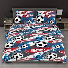 Комплект постільної білизни Футбол, бязь, з червоними смугами FOOTBALL