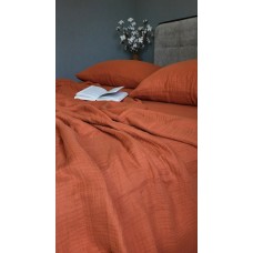 Муслінове покривало Shine Terracotta зі 100% бавовни, ТМ Комфорт-текстиль