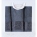 Набір із 3-х махрових рушників Gulcan Cotton Ornament dark-grey