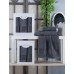 Набір із 3-х махрових рушників Gulcan Cotton Ornament dark-grey