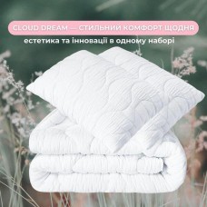 Набір CloudDream євро ковдра 200 x 220 см та 2 шт подушки 50 x 70 см, штучний пух, білий, ТМ IDEIA