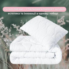 Набір CloudDream полуторна ковдра 140 x 210 см і подушка 50 x 70 см, штучний пух, білий, ТМ IDEIA