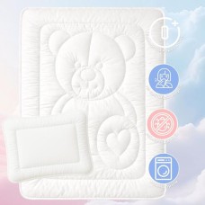 Комплект Ведмедик дитяча ковдра 100 x 135 см та подушка 40 x 60 см, ТМ PAPAELLA