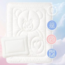 Комплект Ведмедик дитяча ковдра 100 x 135 см та подушка 40 x 60 см, ТМ PAPAELLA