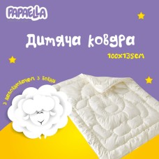 Набір дитячий зимовий в ліжечко, ковдра вовняна 100 x 135 см і подушка 40 x 60 см ТМ PAPAELLA