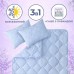Набір Lavandel IDEIA євро ковдра 200 x 220 см + 2 подушки 50 x 70 см, всесезонний з ароматним саше лаванди