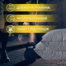 Набір ManMaker євро, ковдра 200 x 220 см і 2 шт подушки 50 x 70 + маска для сну в коробці, сірий, ТМ IDEIA