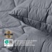 Набір ManMaker євро, ковдра 200 x 220 см і 2 шт подушки 50 x 70 + маска для сну в коробці, сірий, ТМ IDEIA