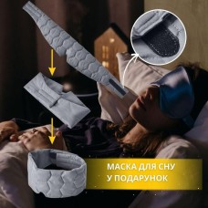 Набір ManMaker євро, ковдра 200 x 220 см і 2 шт подушки 50 x 70 + маска для сну в коробці, сірий, ТМ IDEIA