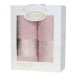 Набір із 2-х махрових рушників Gulcan Cotton Frower Ornament Pink