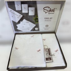 Набір з 2-х махрових рушників Бабки, 50 x 90 см, 70 x 140 см, різні кольори, ТМ Sikel