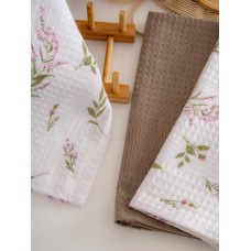 Набір кухонних рушників Nilteks Velora Beige, 3 шт, 40x60 см