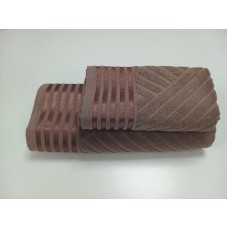 Набір махрових рушників LUX COTTON YENI Баня + Обличчя, 100% Бавовна, Кориця, Туреччина
