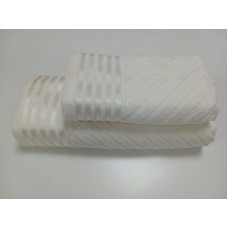 Набір махрових рушників LUX COTTON YENI Баня + Обличчя, 100% Бавовна, Молочний, Туреччина