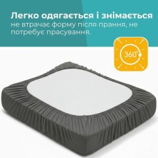 Набір наволочок 2 шт IDEIA 60 x 40 x 16 см наволочка трикотажна для ортопедичних і анатомічних подушок т/сірий