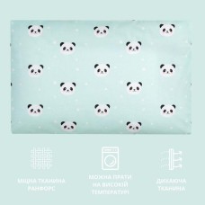 Набір наволочок 2 шт на подушку 50 x 70 см бавовна TM PAPAELLA ранфорс м’ята panda