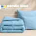 Набір NordicBlue, євро ковдра 200 x 220 см і 2 шт подушки 50 x 70 см, штучний пух, антиалергенний, блакитний, ТМ IDEIA