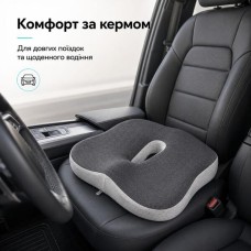 Набір офісних ортопедичних подушок IDEIA, для спини 44 x 38 x 12 см + для сидіння 43 x 38 x 10 см, з ефектом памяті