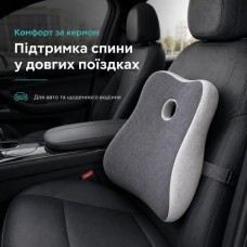 Набір офісних ортопедичних подушок IDEIA, для спини 44 x 38 x 12 см + для сидіння 43 x 38 x 10 см, з ефектом памяті