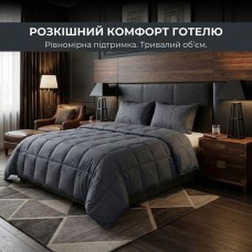Подушки 50x70 см 2 шт, ManMaker IDEIA, штучний пух, гіпоалергенні, стьобані на блискавці, графітові