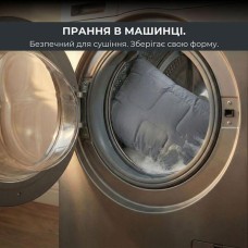 Подушки 50x70 см 2 шт, ManMaker IDEIA, штучний пух, гіпоалергенні, стьобані на блискавці, графітові