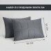 Подушки 50x70 см 2 шт, ManMaker IDEIA, штучний пух, гіпоалергенні, стьобані на блискавці, графітові