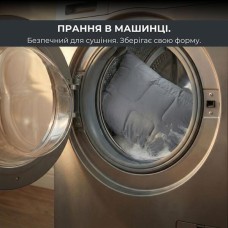 Подушки 50x70 см 2 шт, ManMaker IDEIA, штучний пух, гіпоалергенні, стьобані на блискавці, графітові