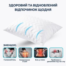 Набір подушок Breeze 50 x 70 2 шт штучний пух, стьобаний чохол на блискавці, ТМ IDEIA