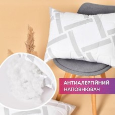 Набір подушок 2 шт Elegantly IDEIA 50 x 70 см з блискавкою, аналог лебяжого пуху, штучний пух, м’яка