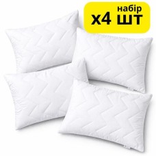 Набір подушок 4 шт 50 x 70 см Nordic Eco акційний із переробленого волокна білій