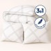 Набір подушка 50 x 70 см 2 шт та євро ковдра 200 x 220 см Elegantly IDEIA, аналог лебяжого пуху, штучний