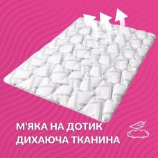 Набір подушка 50 x 70 см 2 шт та євро ковдра 200 x 220 см Elegantly IDEIA, аналог лебяжого пуху, штучний